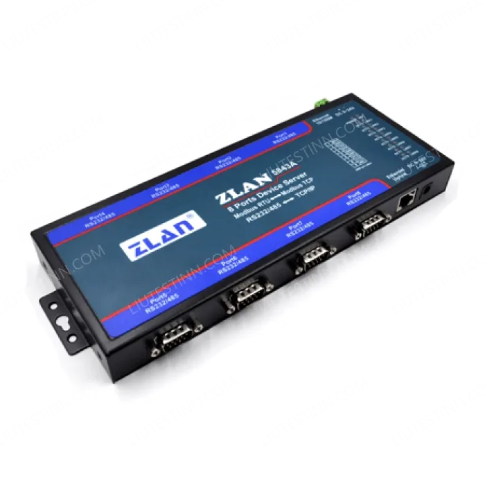 8 RS232 serial ports, 8 RS485 serial ports Serial Device Server