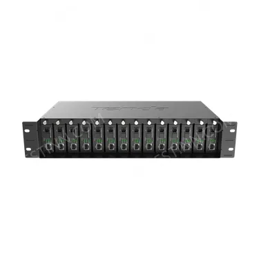 14-slot fiber optic transceiver chassis