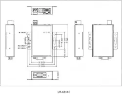 UOTEK 10/100M to 1 Ports RS-232/485/422 Serial Device Server