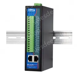 DIN rail type 8 serial server/Modbus gateway