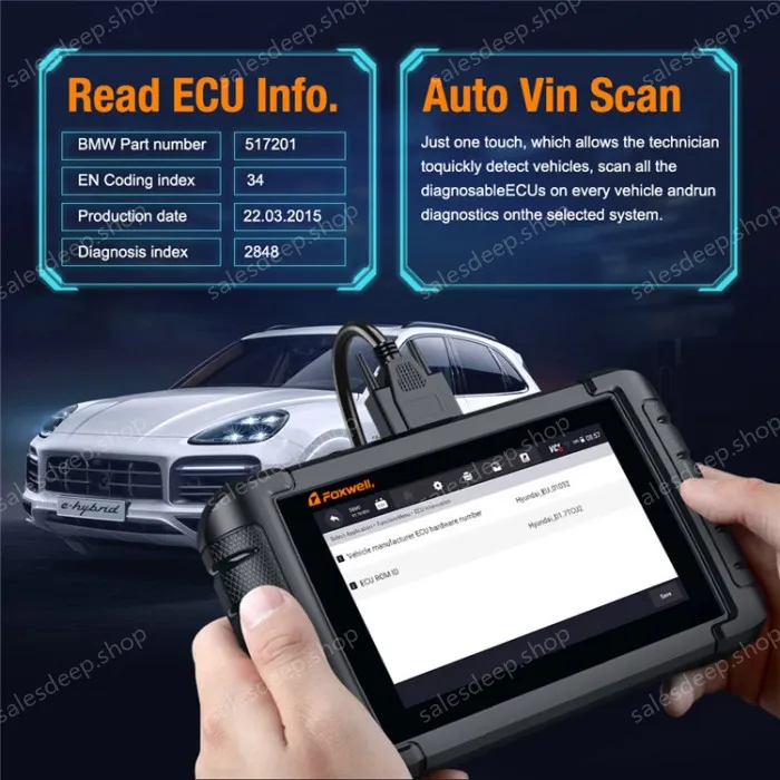 FOXWELL NT809 OBDII Automotive Full System Diagnostic Scanner Special Maintenance OBD Scanning Tool