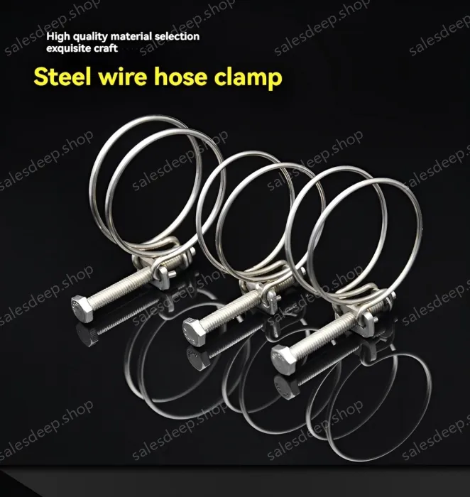 Double steel wire hose clamp 201 material 32-36*3 [wire diameter]