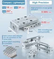 Air Slide Table MXJ Series Double acting Φ4,Φ6,Φ8