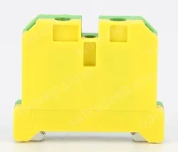 EK16 Grounding Terminal Block Grounding Plastic Terminal Yellow and Green Grounding Terminal Rail Terminal